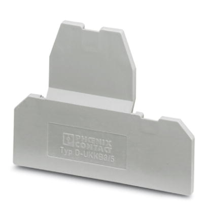 Phoenix Contact End cover; Length: 67mm; Width: 2.5mm; Height: 62mm; Color: Gray